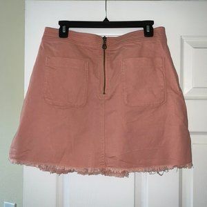 Pink Madewell Jean Skirt